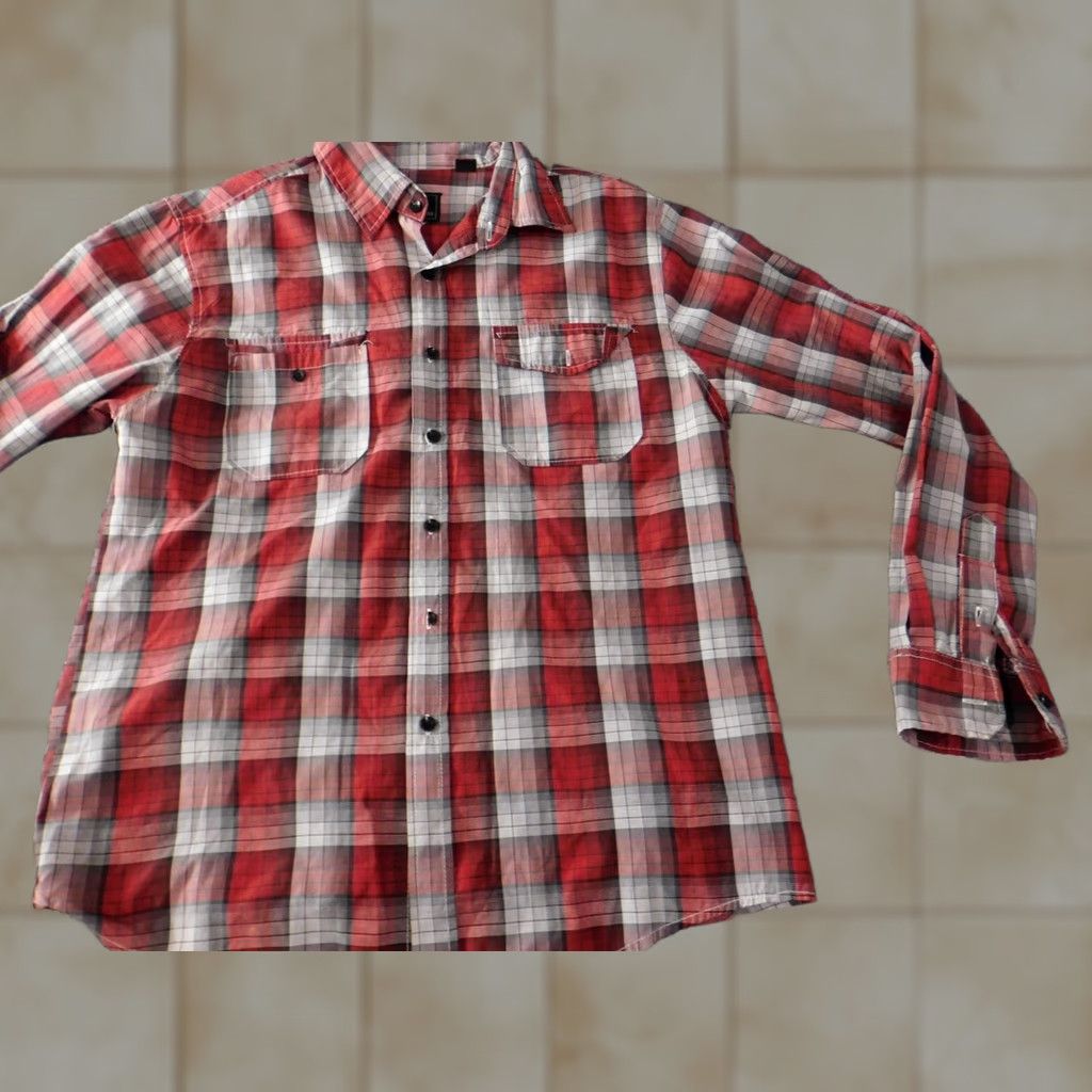 Vintage Swiss Cross Shirt Mens Medium Red Plaid Button-Down Casual Size US M / EU 48-50 / 2 - 1 Thumbnail