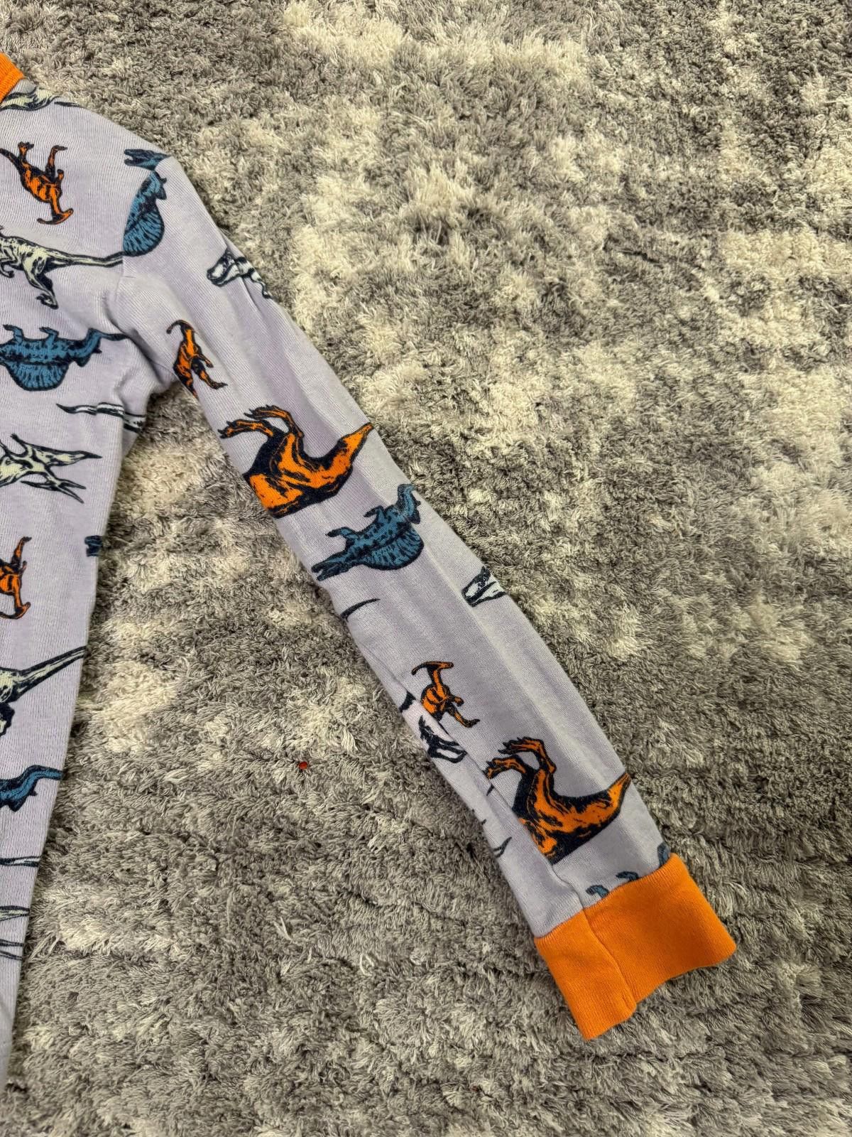 Other Cat & Jack Boys Pajama Set Sz 8 Dinosaur Gray & Orange 2pc Size ONE SIZE - 5 Thumbnail