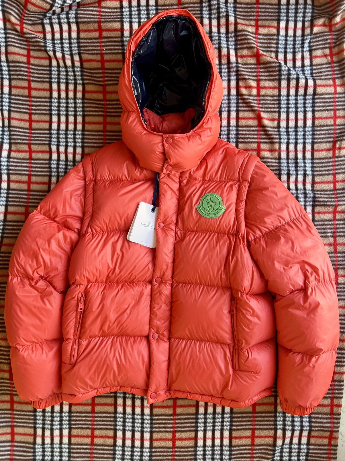 Moncler L Moncler Cyclone Short Down Jacket goose orange vest 2 jn 1 Size US L / EU 52-54 / 3 - 2 Thumbnail