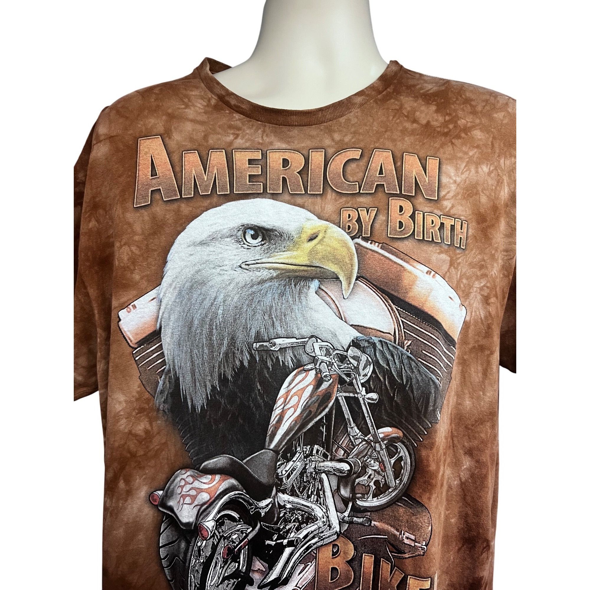 The Mountain The Mountain 3D Mens Eagle Brown Tie Dye Graphic T-Shirt XL Size US XL / EU 56 / 4 - 4 Thumbnail