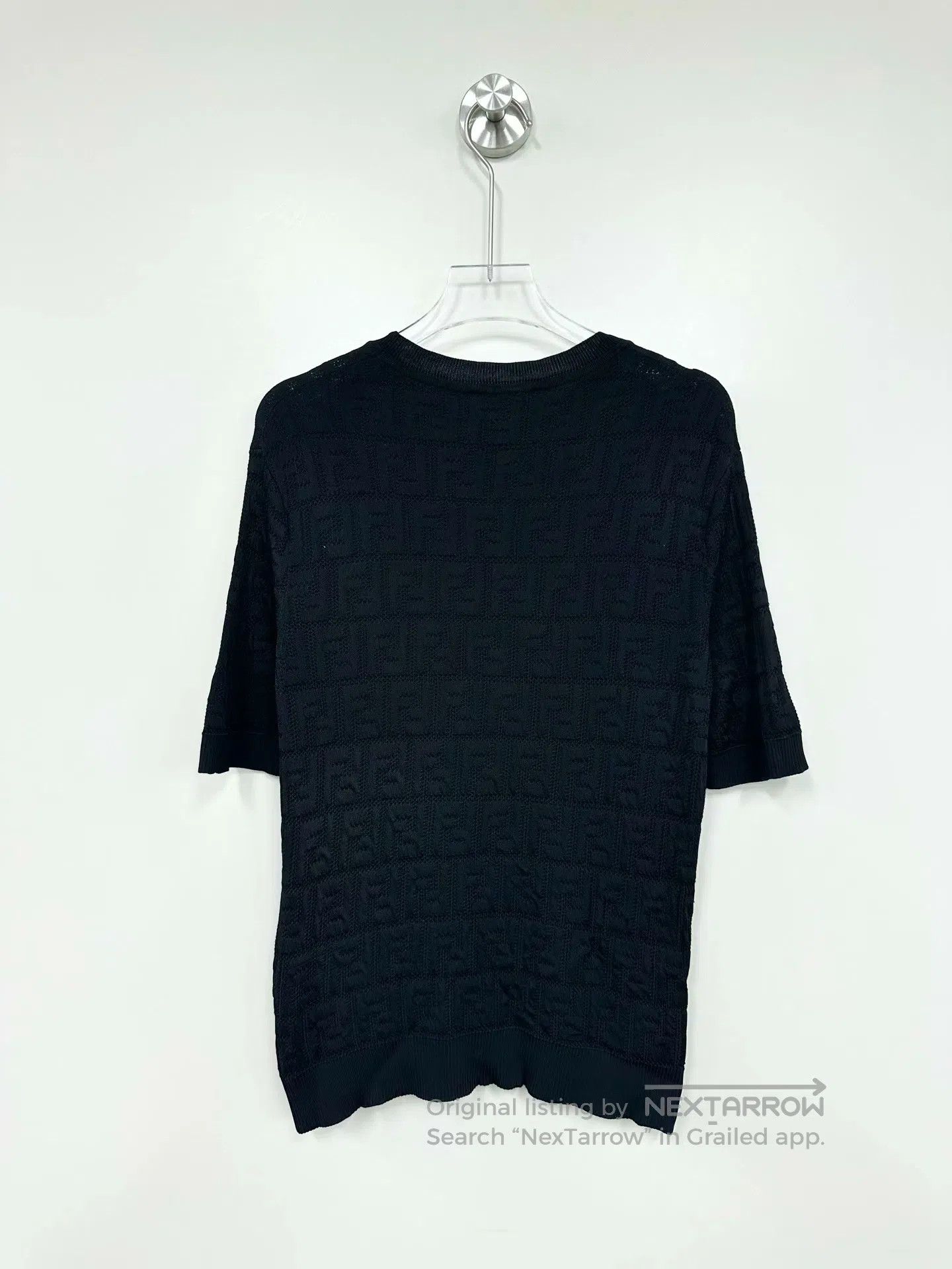 Fendi FENDI Black Subtle Pattern Monogram All-over Printed Logo Size S / US 4 / IT 40 - 2 Thumbnail