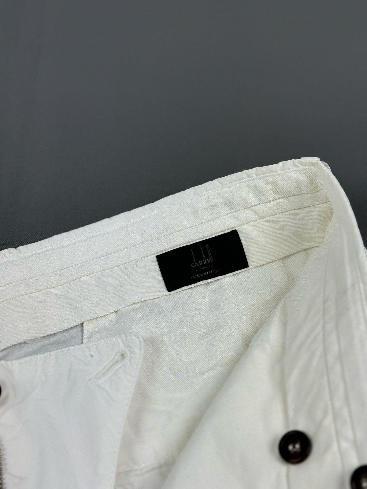 Alfred Dunhill Dunhill London Light White Summer Chino Pants Size US 35 - 9 Thumbnail