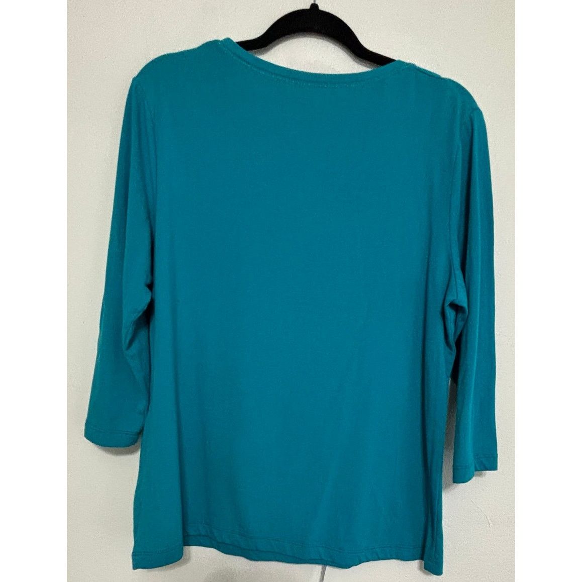 Other Onque Casuals Turquoise Embellished Top XL 3/4 Sleeve Size XL / US 12-14 / IT 48-50 - 2 Thumbnail