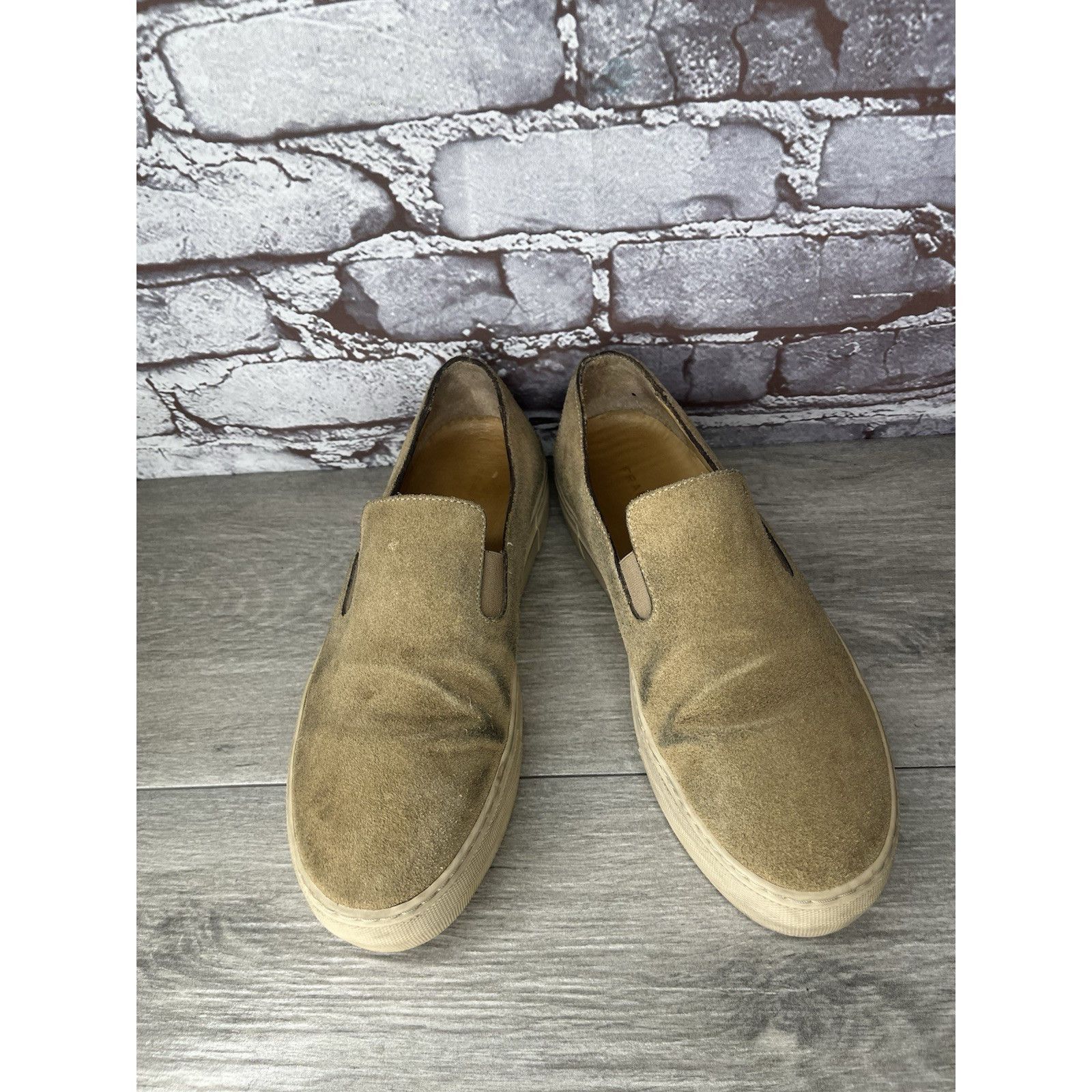 Frame Frame Le Ren Tan Suede Leather Slip On Sneakers Shoes Women Size US 8 / IT 38 - 1 Thumbnail