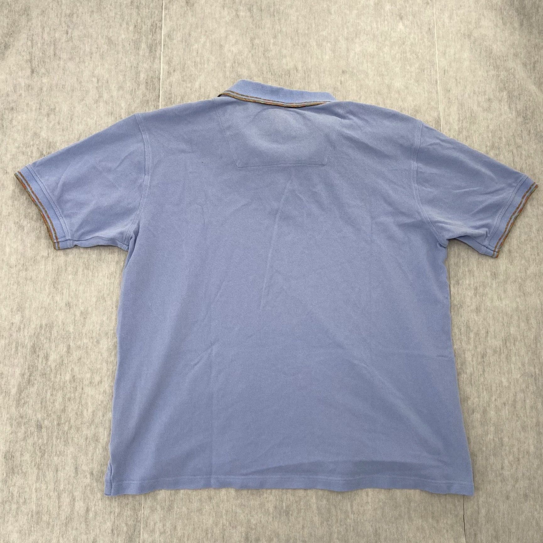Robert Graham Robert Graham Blue Polo Shirt Adult XL Colorful Collar Pima Cotton Casual Mens Size US XL / EU 56 / 4 - 2 Thumbnail