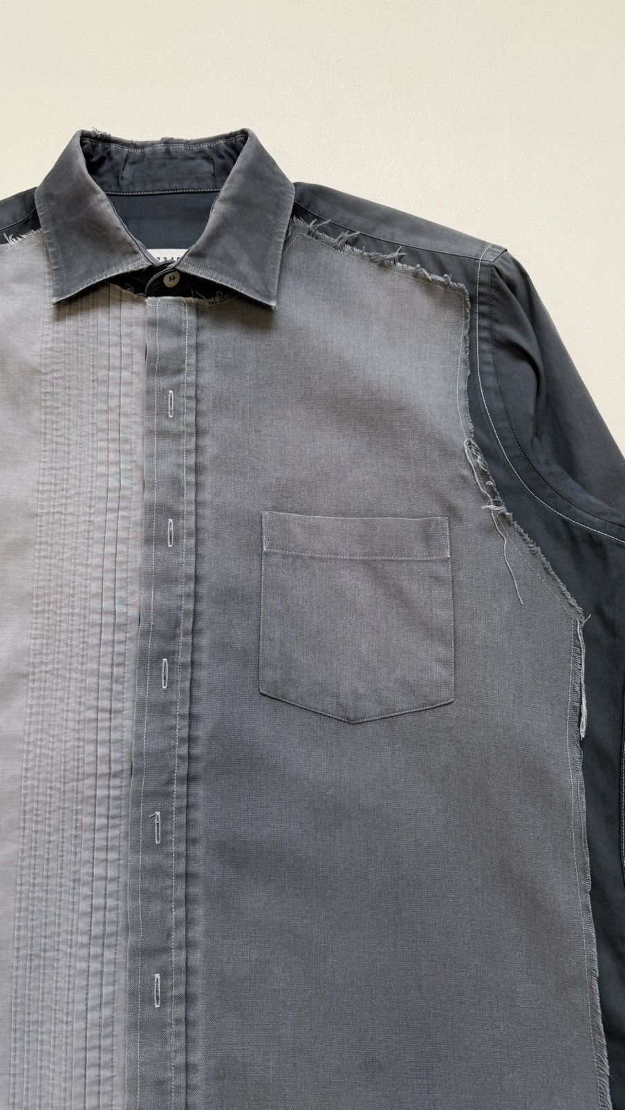 Maison Margiela S/S 04 ⓪ ① ⓪ Thrashed Artisanal Reworked Shirt Size US M / EU 48-50 / 2 - 5 Thumbnail