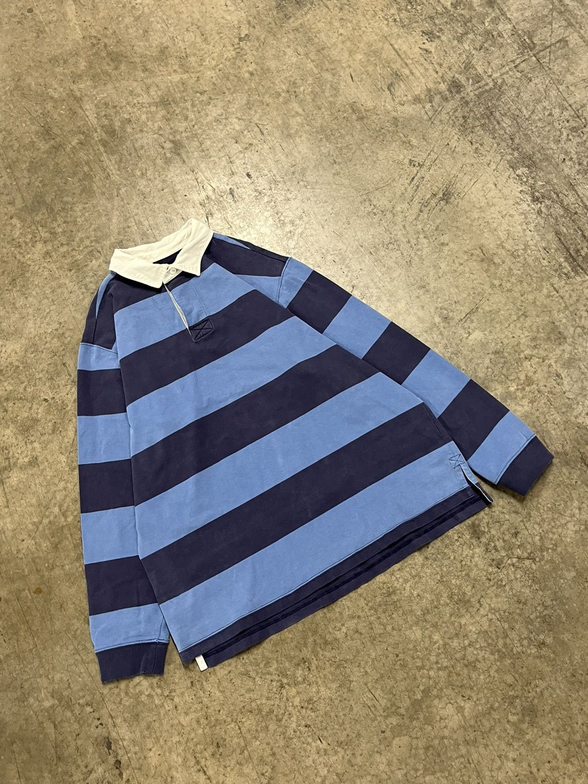 Polo Ralph Lauren Vintage rugby stripped LL bean button up preppy streetwear Size US L / EU 52-54 / 3 - 3 Thumbnail