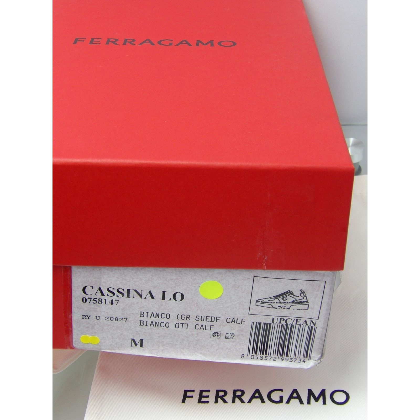 Salvatore Ferragamo FERRAGAMO CASSINA WHITE LEATHER GANCINI LOGO SNEAKERS 10.5 Size US 11.5 / EU 44-45 - 13 Thumbnail