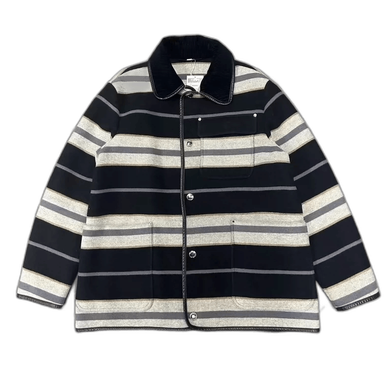 Burberry Burberry Black and White Striped Coat-yf Size US M / EU 48-50 / 2 - 1 Thumbnail