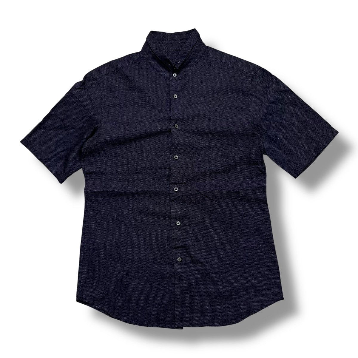 Solid Homme Navy solidhomme short sleeve button ups shirt Size US S / EU 44-46 / 1 - 1 Thumbnail