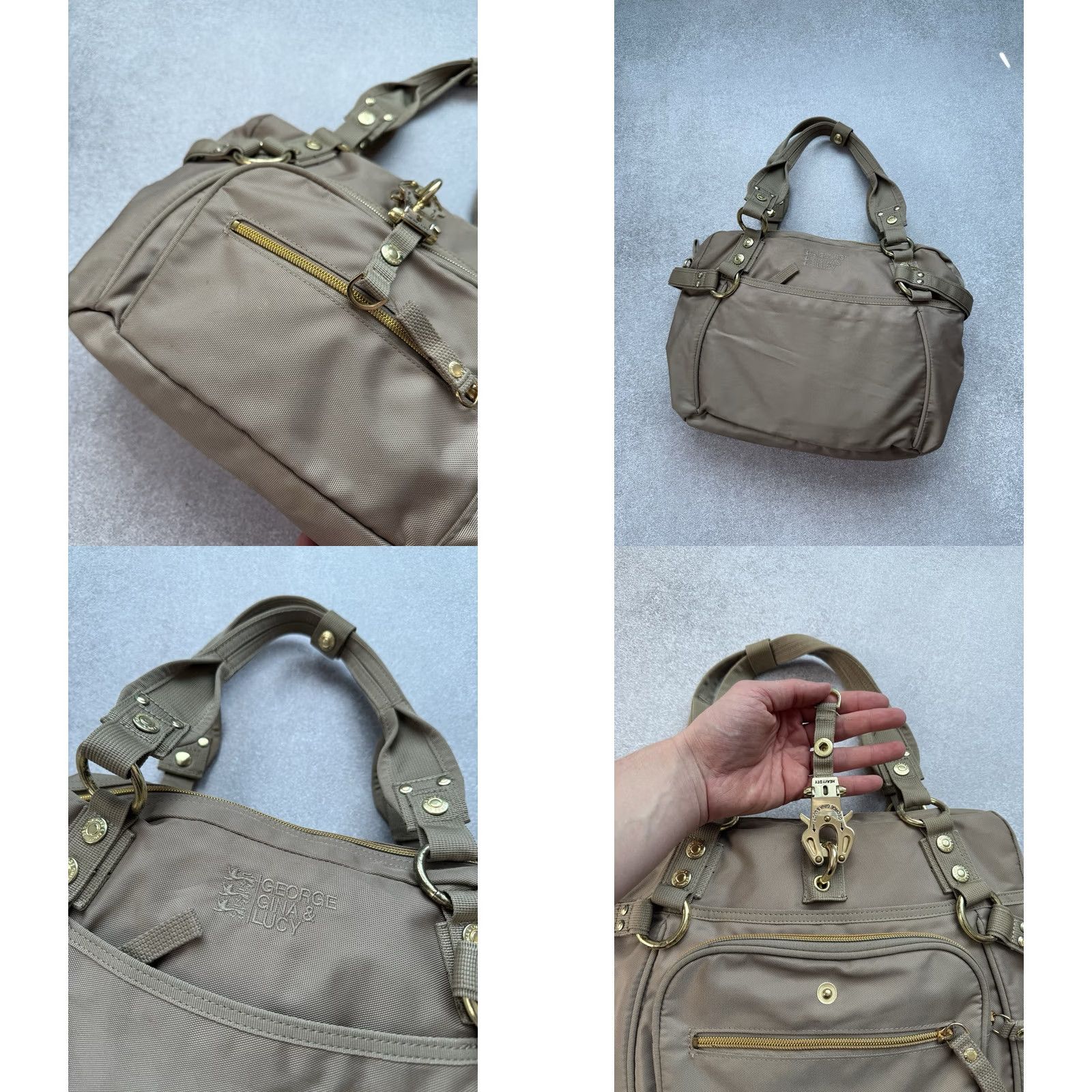 George Gina & Lucy George Gina & Lucy Cheekicheeks Golden Nylon Shoulder Bag Y2K GGL Archive Women Size ONE SIZE - 9 Thumbnail