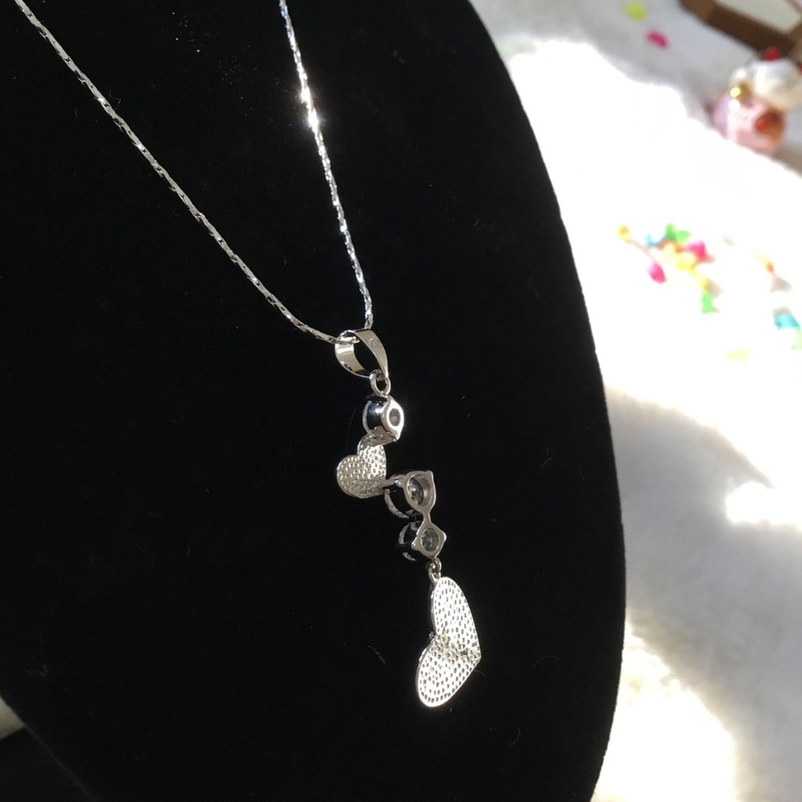 Other Charm Heart with Crystals Necklace Size ONE SIZE - 6 Thumbnail