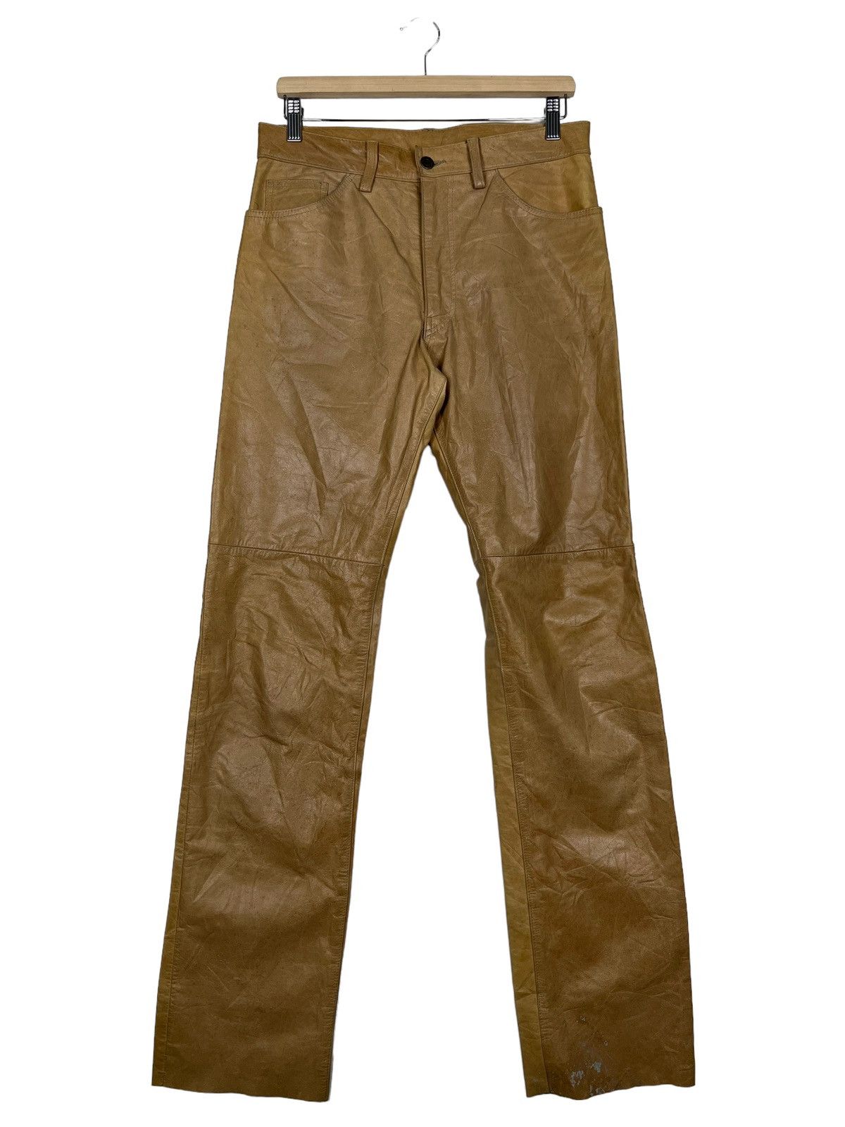 Japanese Brand 🔥 JUN MEN LEATHER TROUSER MOTO Size US 32 / EU 48 - 1 Thumbnail