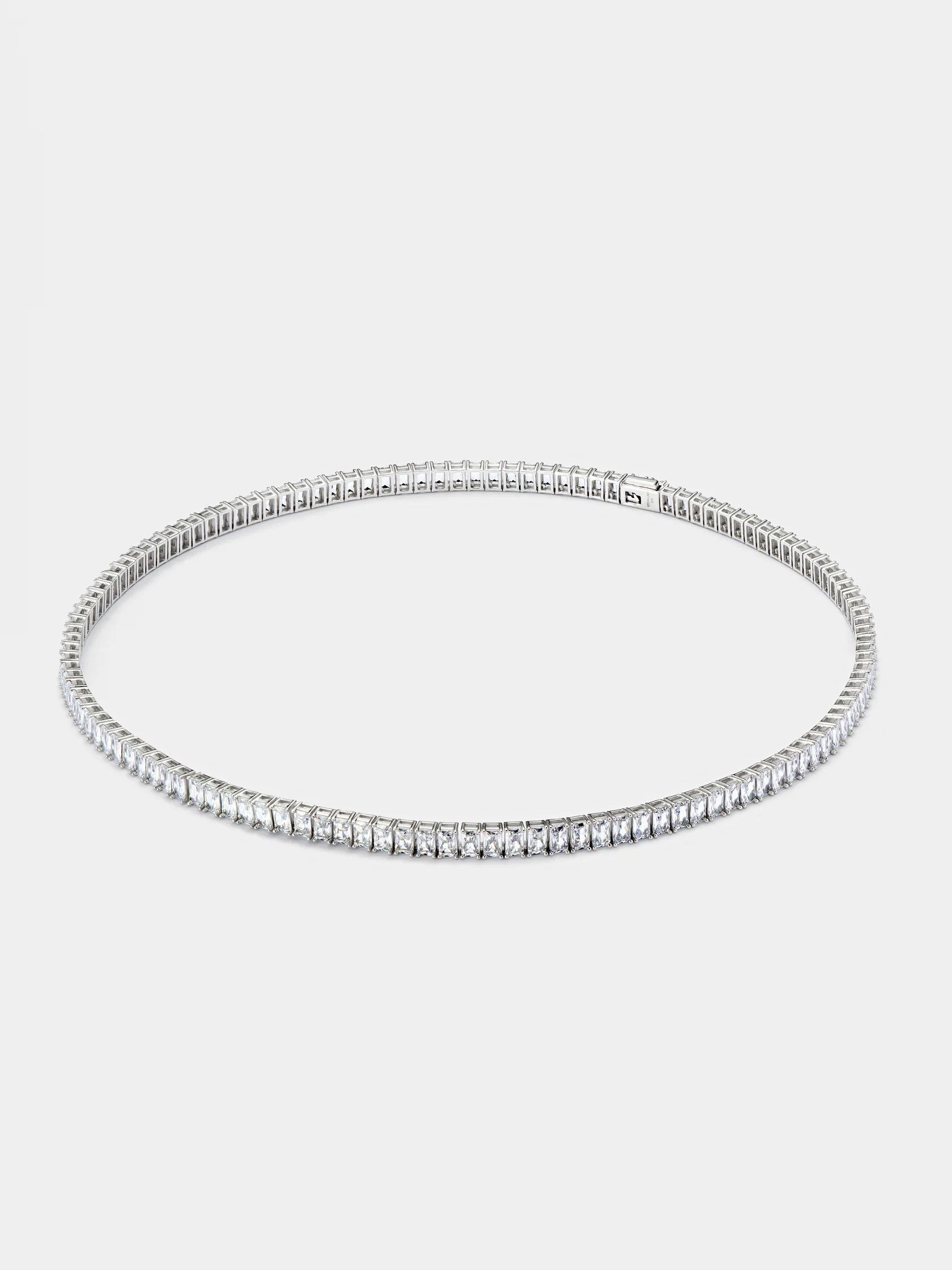 Jewelry HATTON LABS - 20" WHITE EMERALD CUT TENNIS CHAIN Size ONE SIZE - 1 Thumbnail