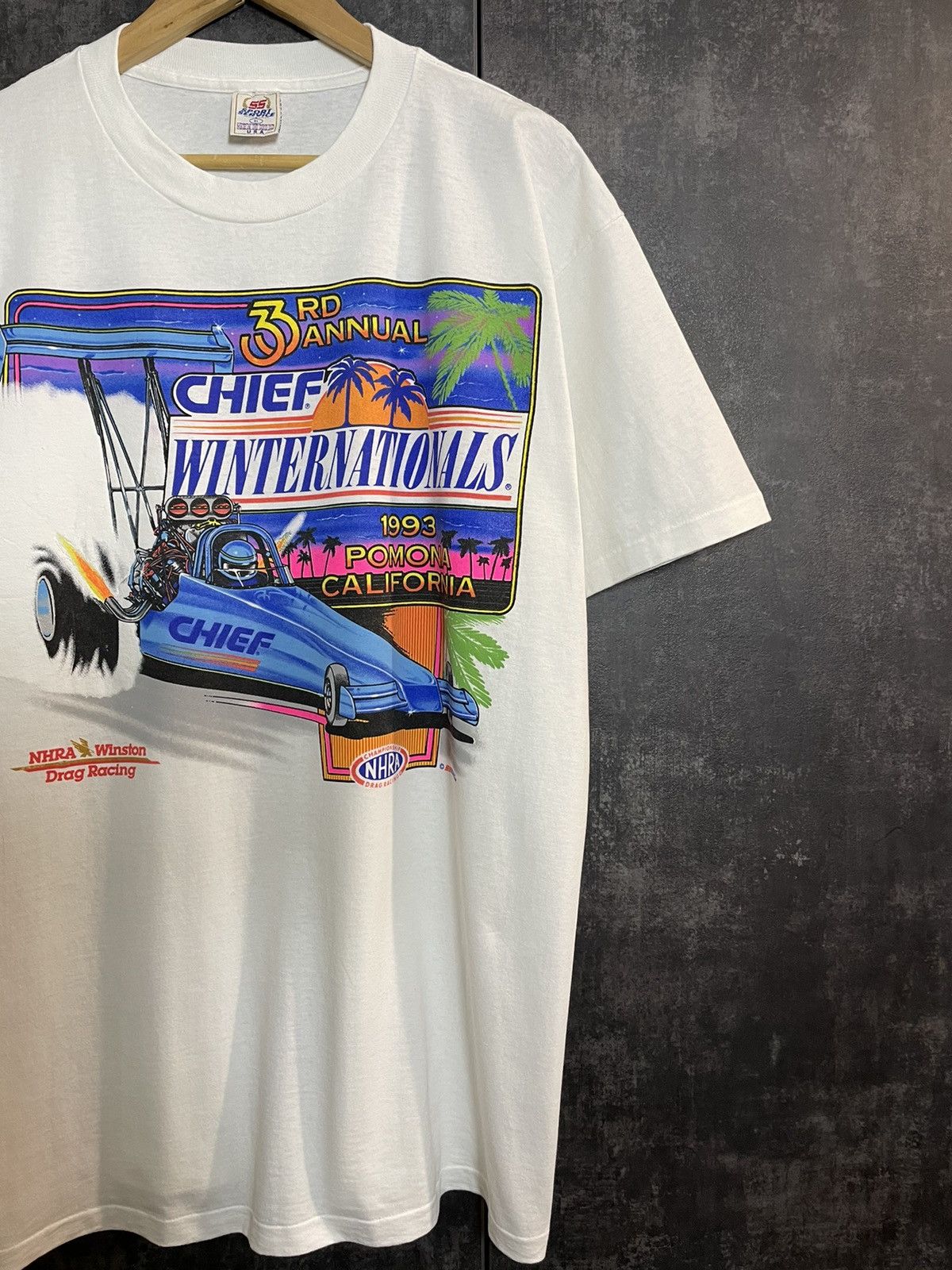 Vintage Vintage 90s Nhra Winston Drag Racing Chief Tshirt USA Fox Size US XL / EU 56 / 4 - 4 Thumbnail