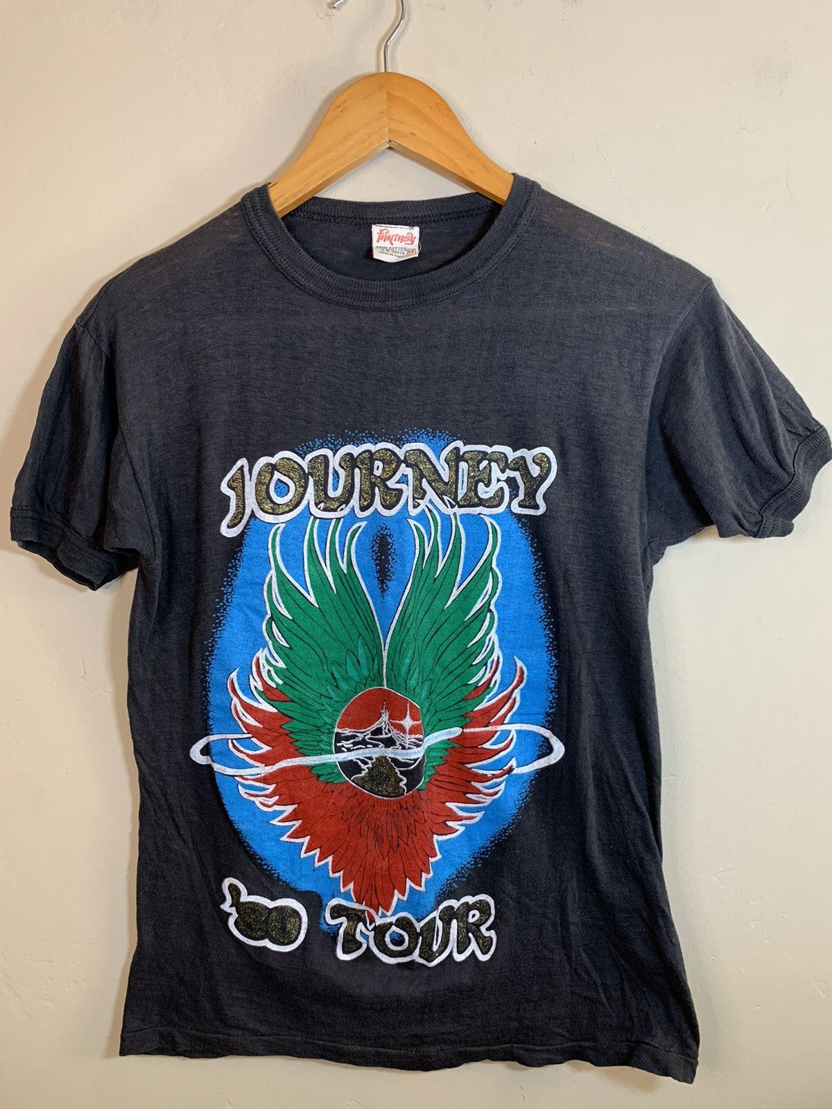 Vintage 1980 Journey Graphic T-Shirt good Size Small