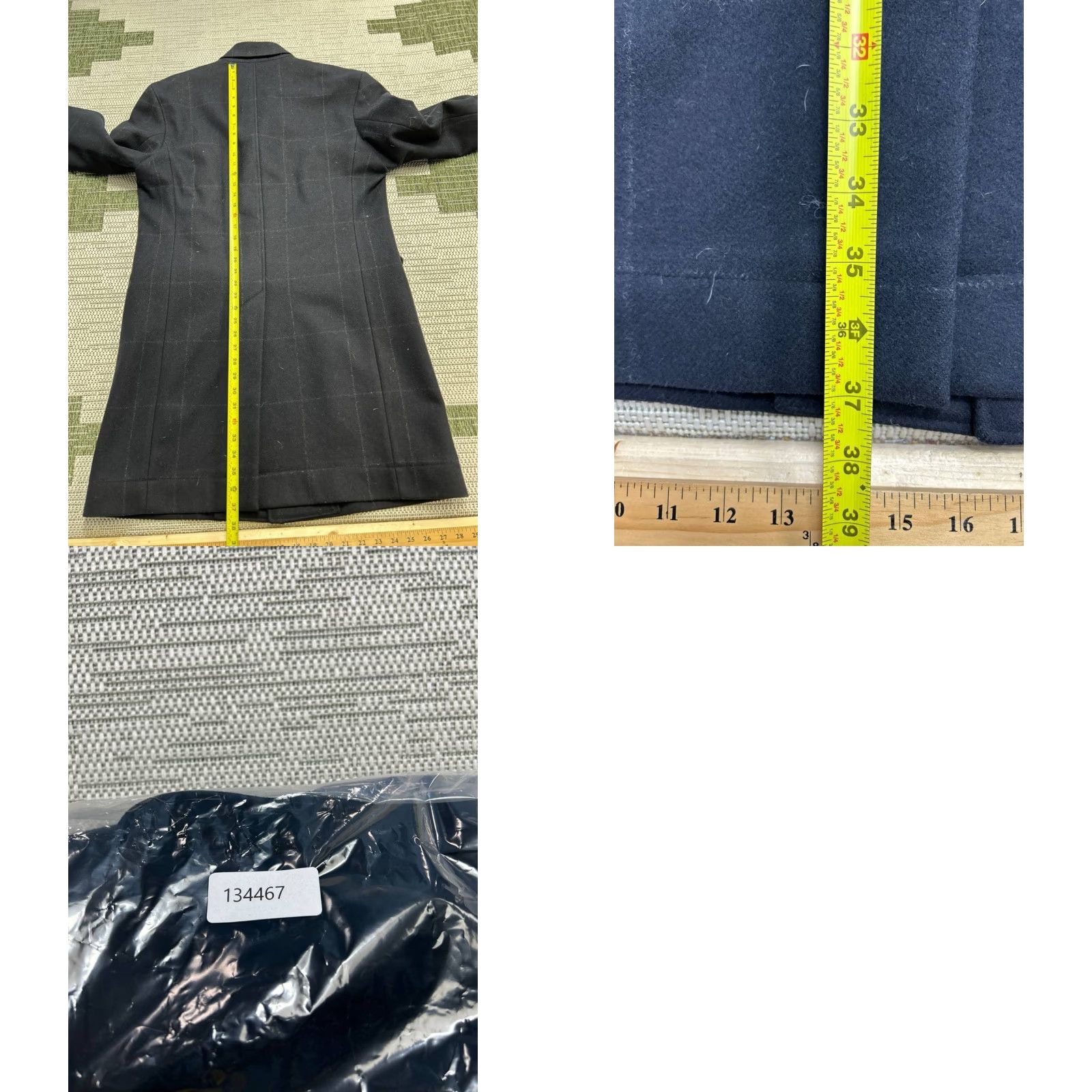 Club Monaco Club Monaco Overcoat Mens Large Blue Wool Coat Long Casual Winter Classic Mens Size US L / EU 52-54 / 3 - 8 Thumbnail