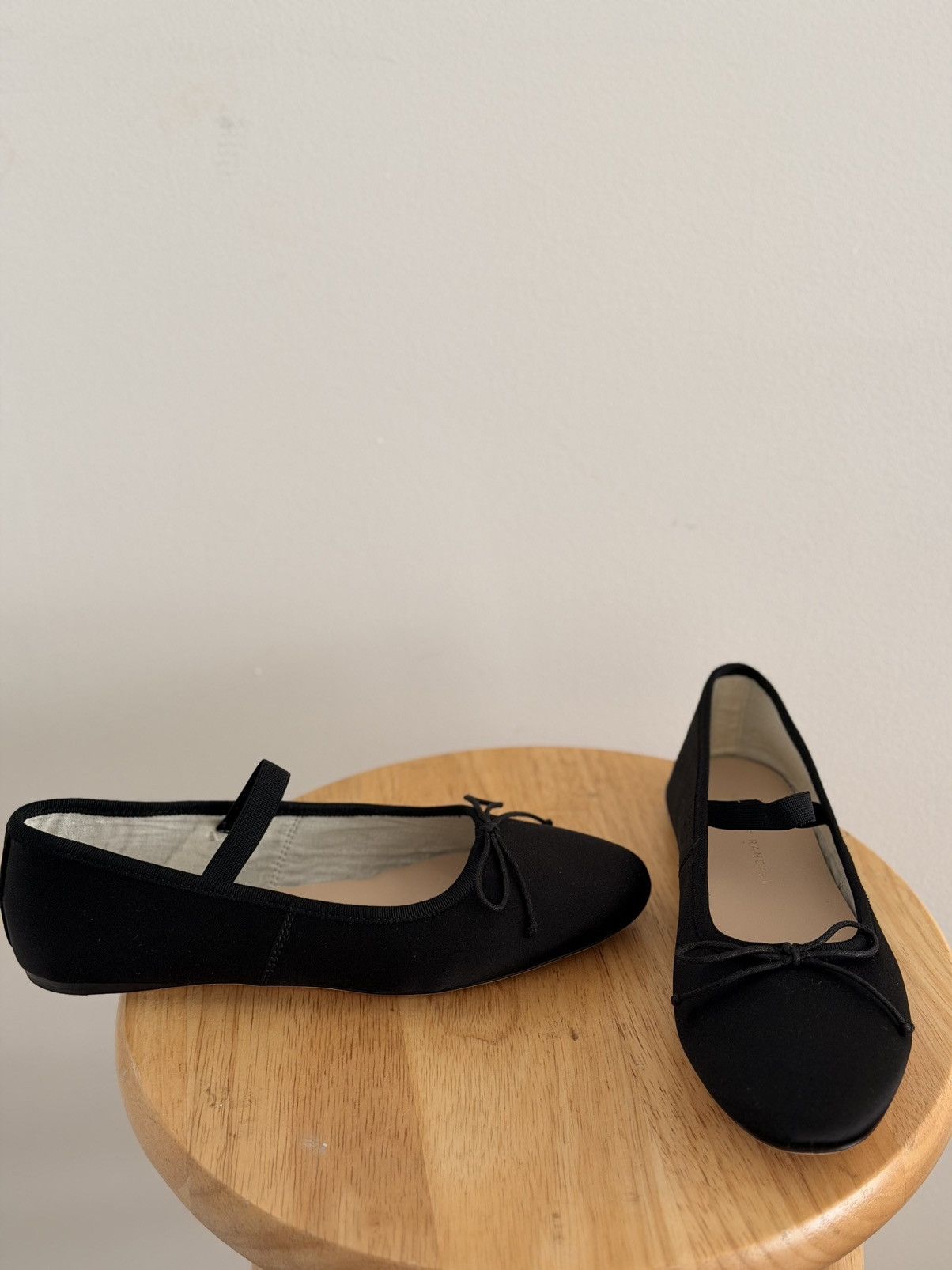 Loeffler Randall Satin Ballet Flats in Black, Women's (Size 7.5) — image 4 of 5