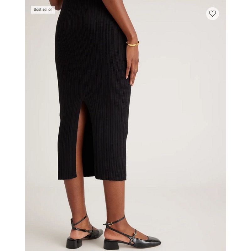 Quince Quince Cotton Cashmere Ribbed Sleeveless Dress Black Size M Size M / US 6-8 / IT 42-44 - 7 Thumbnail
