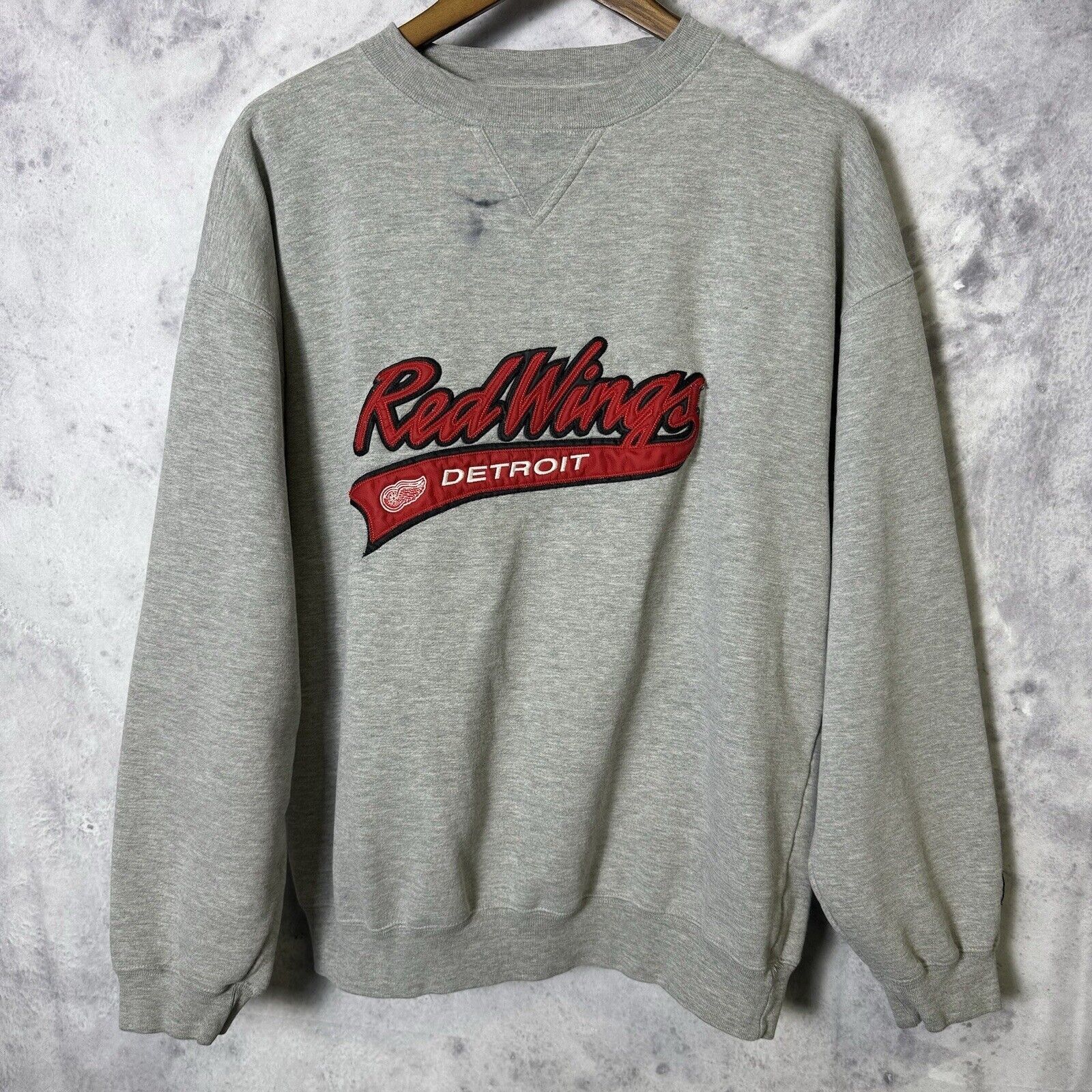 NHL × Puma × Vintage Vintage Detroit Redwings Sweatshirt Mens Large Gray Puma NHL Size US L / EU 52-54 / 3 - 1 Thumbnail