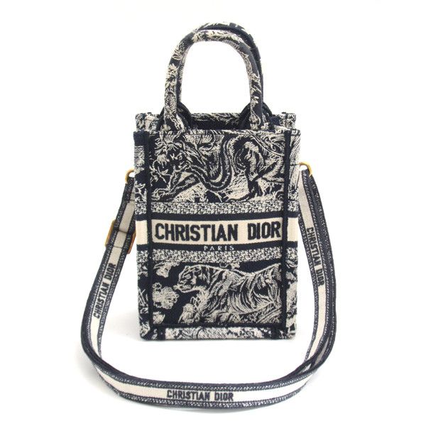 Dior Christian Dior Book Tote Vertical Mini Canvas Bag Canvas