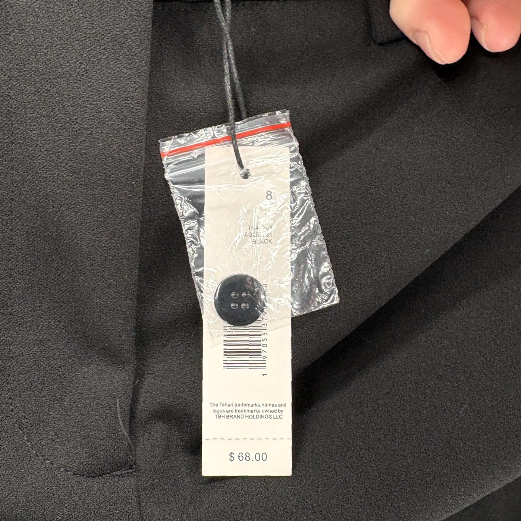 Vintage Tahari Dress Pants Womens 8 Black Slim Straight Leg Stretch Office Work Career Size 30" / US 8 / IT 44 - 5 Thumbnail