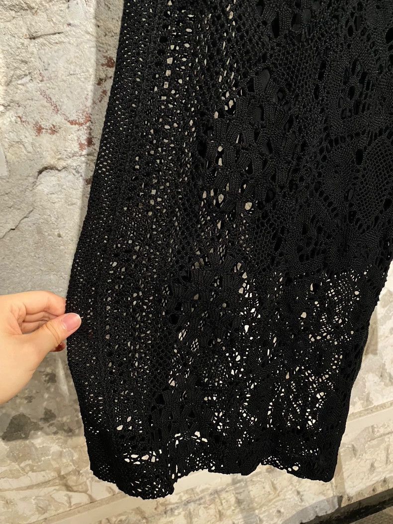 Y's Y's size 2 Black cut-out double midi pants Size US 28 / EU 44 - 4 Thumbnail