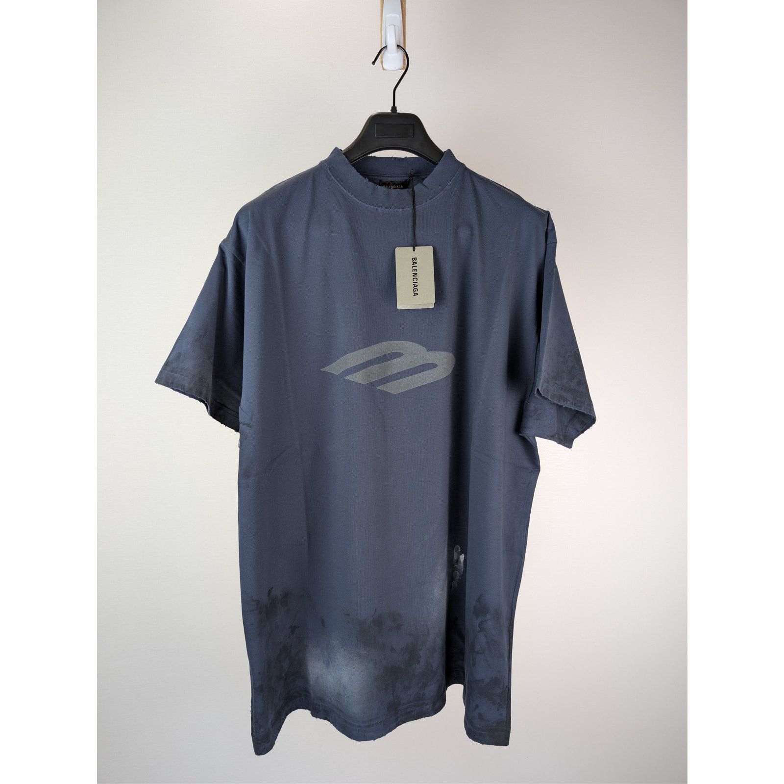 Balenciaga SS24 Paris Moon T-Shirt Oversized in blue vintage