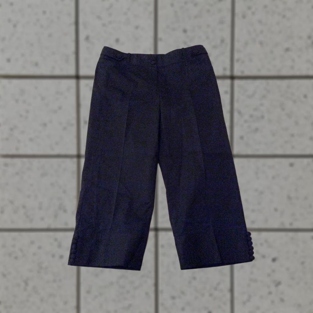 Ann Taylor Womens Ann Taylor Capri Pants 4 Black Cotton Slack Cropped 30x20 Capris Womens Size 27" / US 4 / IT 40 - 1 Thumbnail