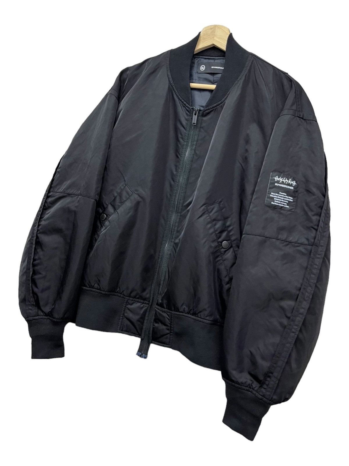 Undercover 💥 "FREEDOM NOISE" GUxUNDERCOVER Black Bomber Jacket Size US M / EU 48-50 / 2 - 4 Thumbnail