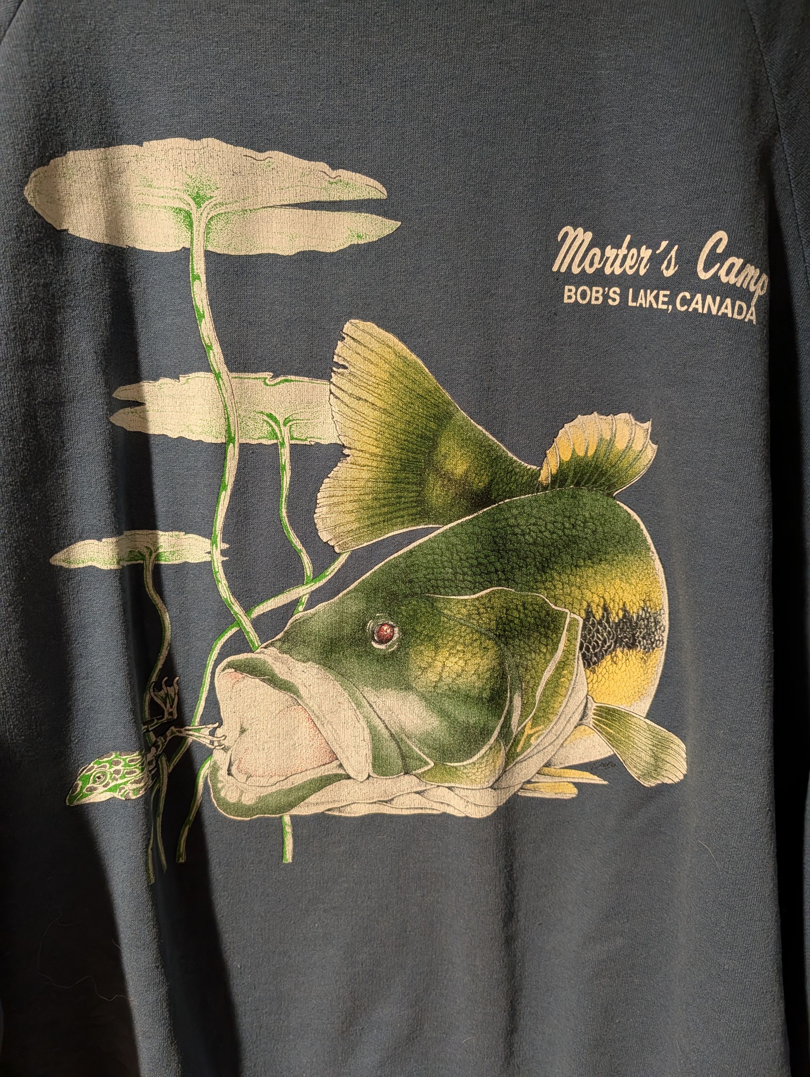 Arts & Science Vintage 90s Bass Animal Nature Wildlife Canada Sweatshirt Size US XL / EU 56 / 4 - 2 Thumbnail