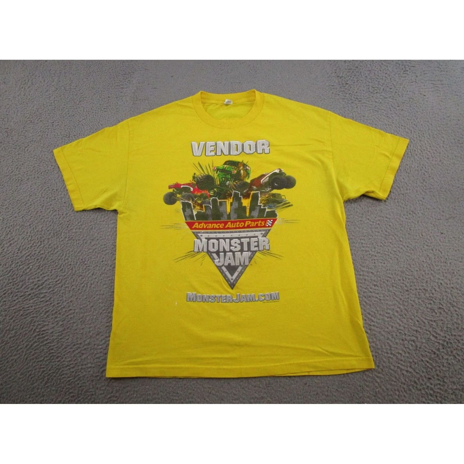 Vintage Monster Jam Advance Auto Parts Vendor T-Shirt Double Sided Mens XL Read Size US XL / EU 56 / 4 - 2 Thumbnail