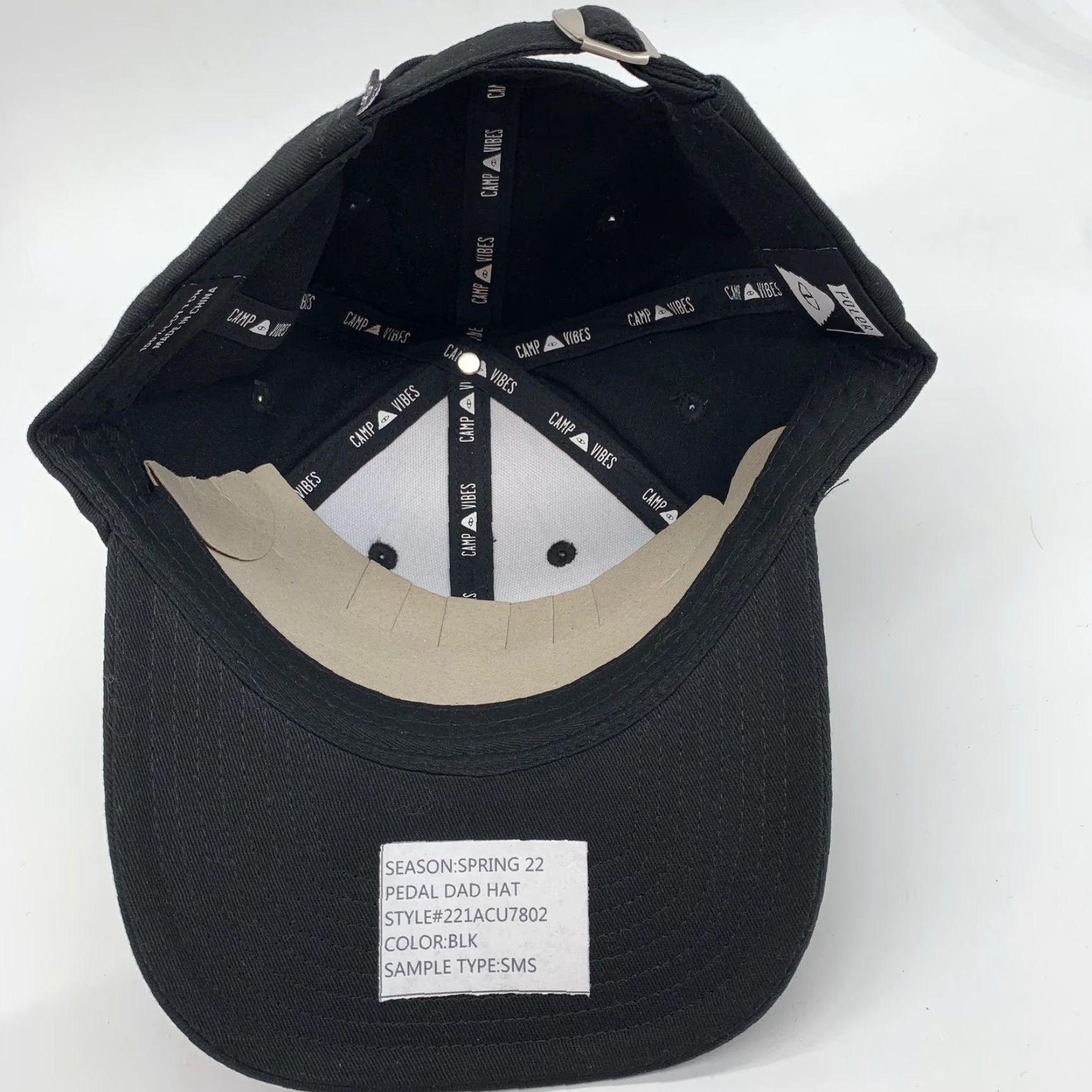 Poler Poler Pedal Dad Hat Cap Strap Back Mens Black One Size Cotton Twill Adjustable Casual Outdoor Six-Panel Logo Flower Eye Size ONE SIZE - 5 Thumbnail