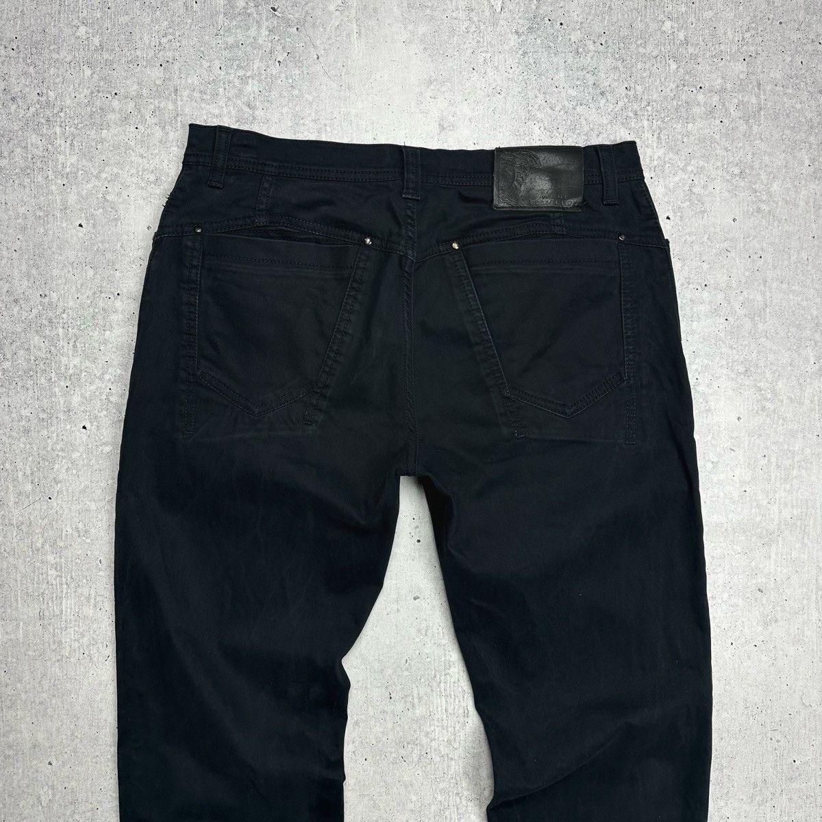 Versace × Versace Jeans Couture Versace Collection Men's Pleated Black Stretch Casual Pants Size US 33 - 2 Thumbnail