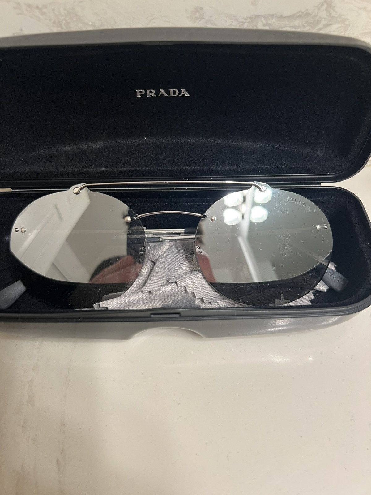 Prada Prada Circle Mirror Sunglasses Size ONE SIZE - 1 Thumbnail