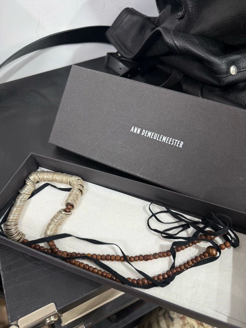 Ann Demeulemeester Ann demeulemeester Round Ring Wood Beaded Necklace Size ONE SIZE - 1 Thumbnail