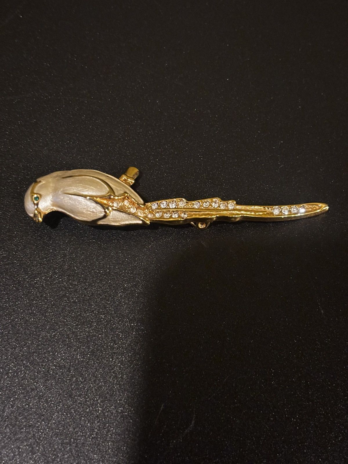 Other Gold-tone bird brooch with rhinestones Size ONE SIZE - 5 Thumbnail
