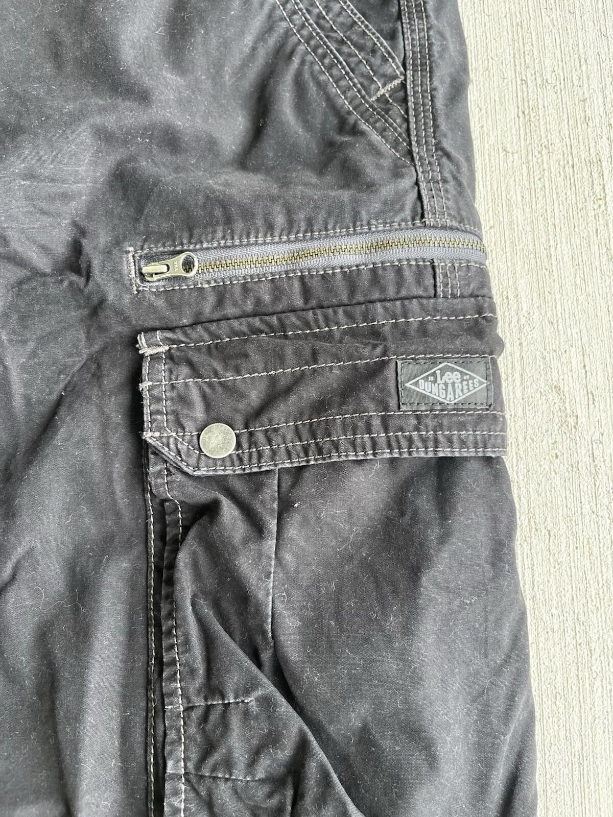 Lee Lee Dungarees Cargo Shorts Mens 38 Black Cotton Utility Size US 38 / EU 54 - 2 Thumbnail