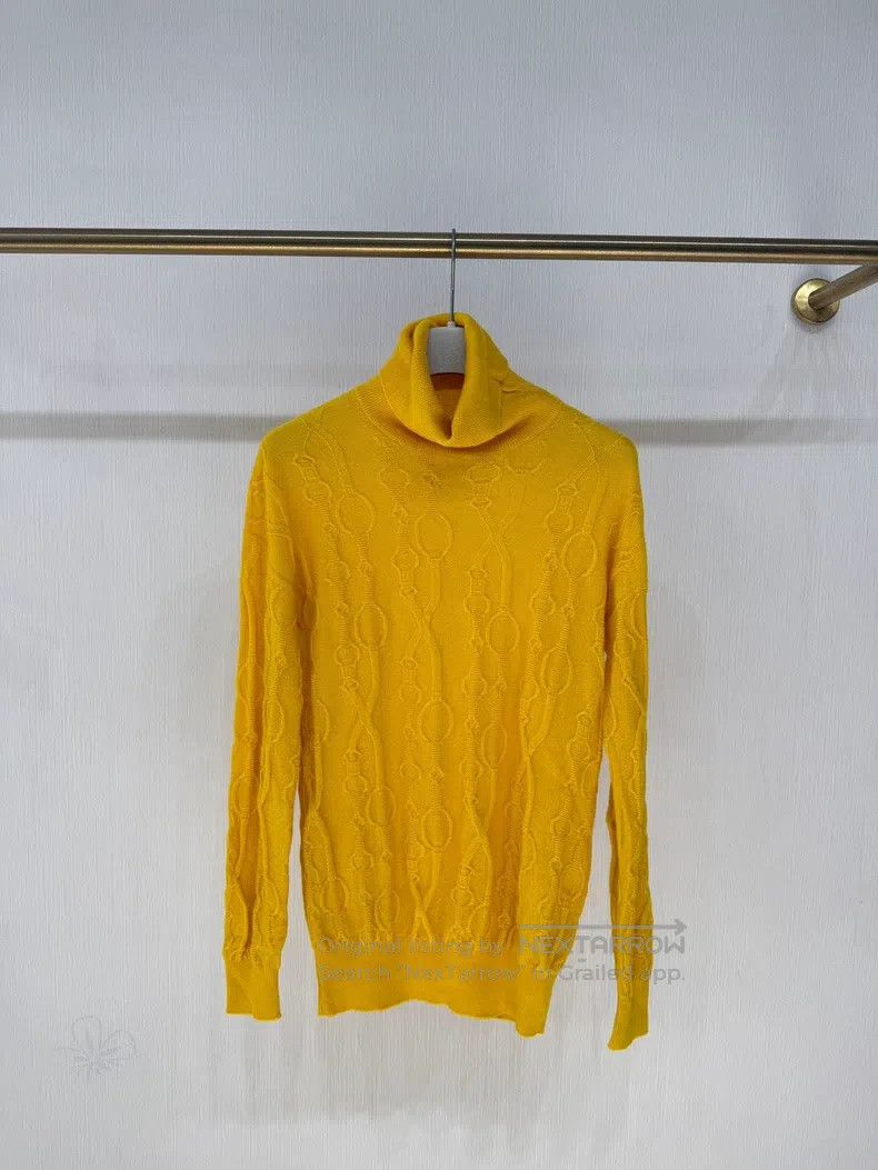 Hermes Hermes Pig Nose Full Logo Pure Cashmere High-necked Knitwe Size XXS / US 00 / IT 34 - 1 Thumbnail