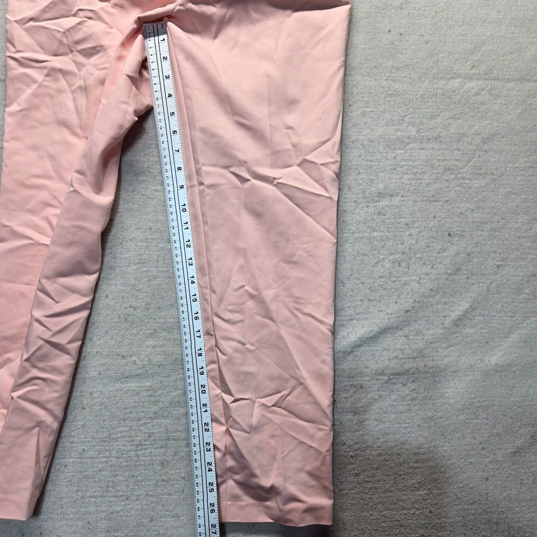 Vintage Rafaella Pink Solid Curvy Fit Straight Leg Pants Adult Women's Size 6 Petite Polyester Viscose Size 28" / US 6 / IT 42 - 6 Thumbnail