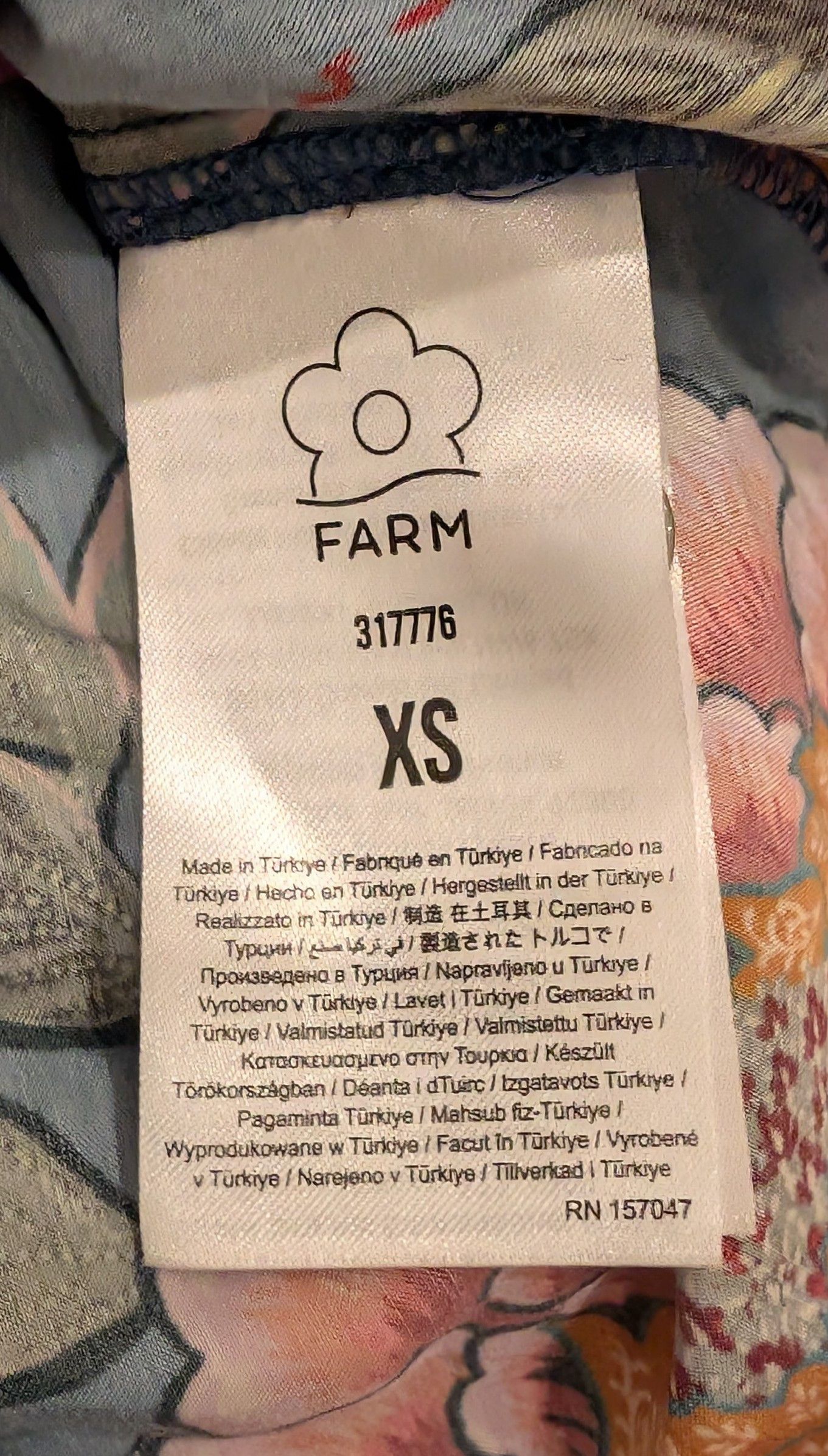 Farm Rio Farm Rio Wonderful Bouquet Blouse Blue Floral Boho Size XS / US 0-2 / IT 36-38 - 4 Thumbnail