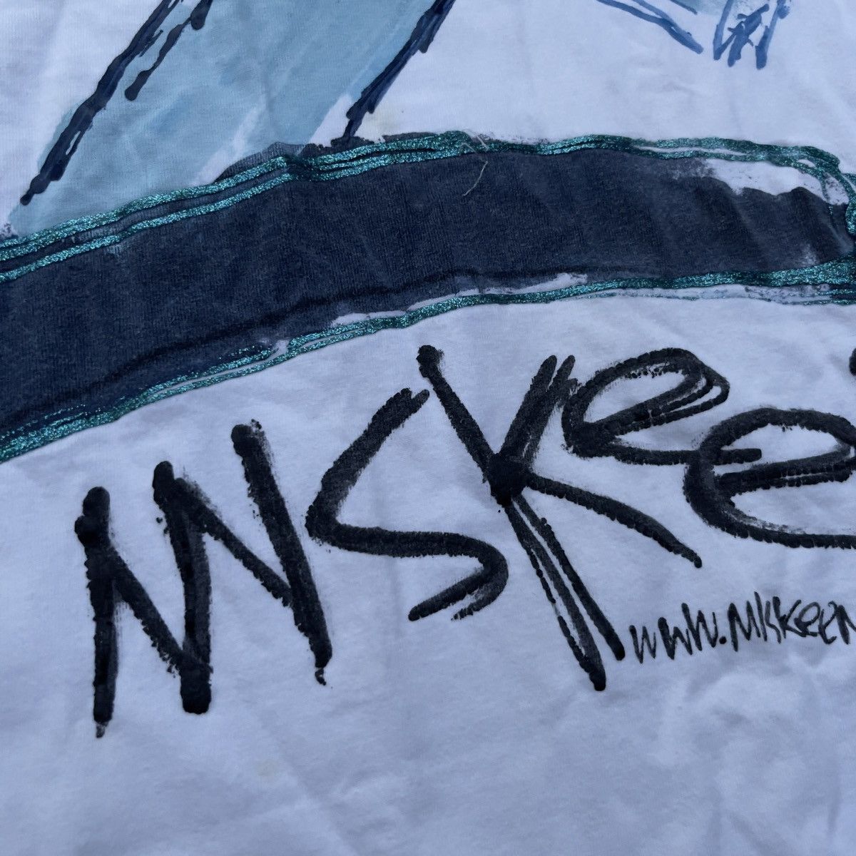 Vintage Vintage Y2K MISKEEN Hand Painted 1 of 1Shirt Size US XXL / EU 58 / 5 - 3 Thumbnail