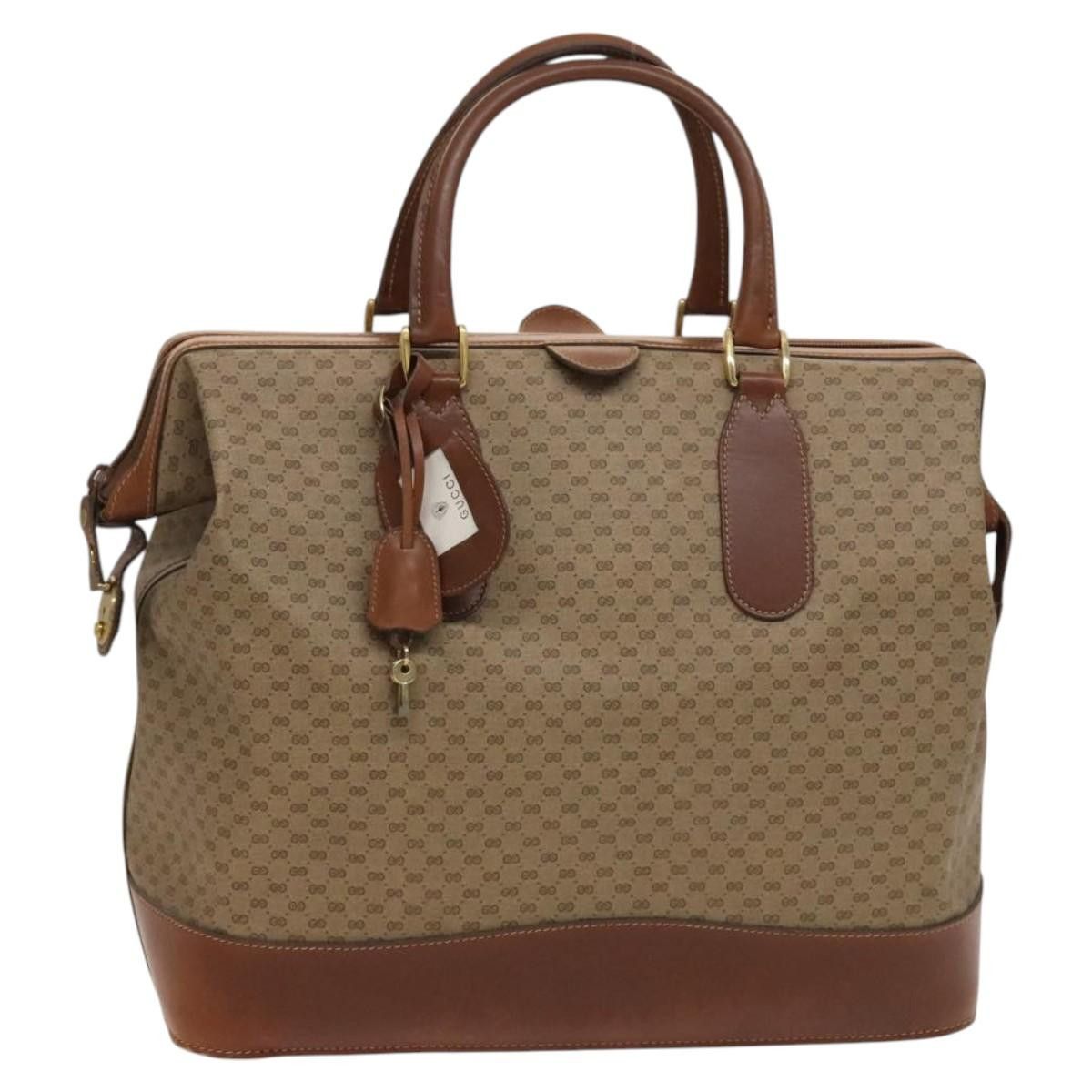 Gucci GUCCI Micro GG Supreme Boston Bag Pvc Beige Gold 012 024 Size ONE SIZE - 1 Thumbnail