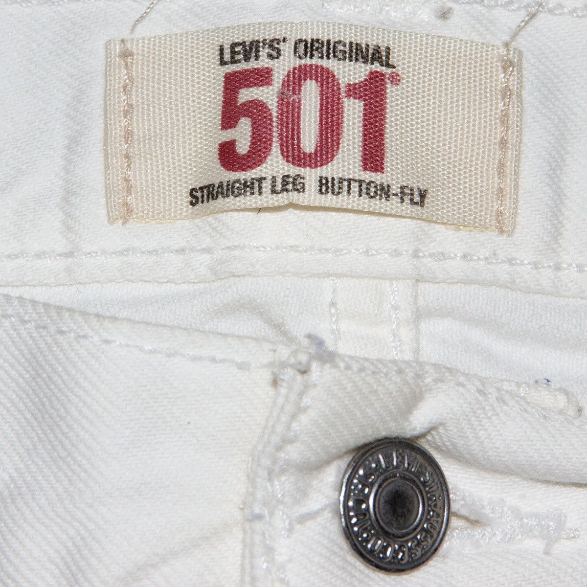 Levi's Levi’s 501 White Denim Size US 34 / EU 50 - 2 Preview