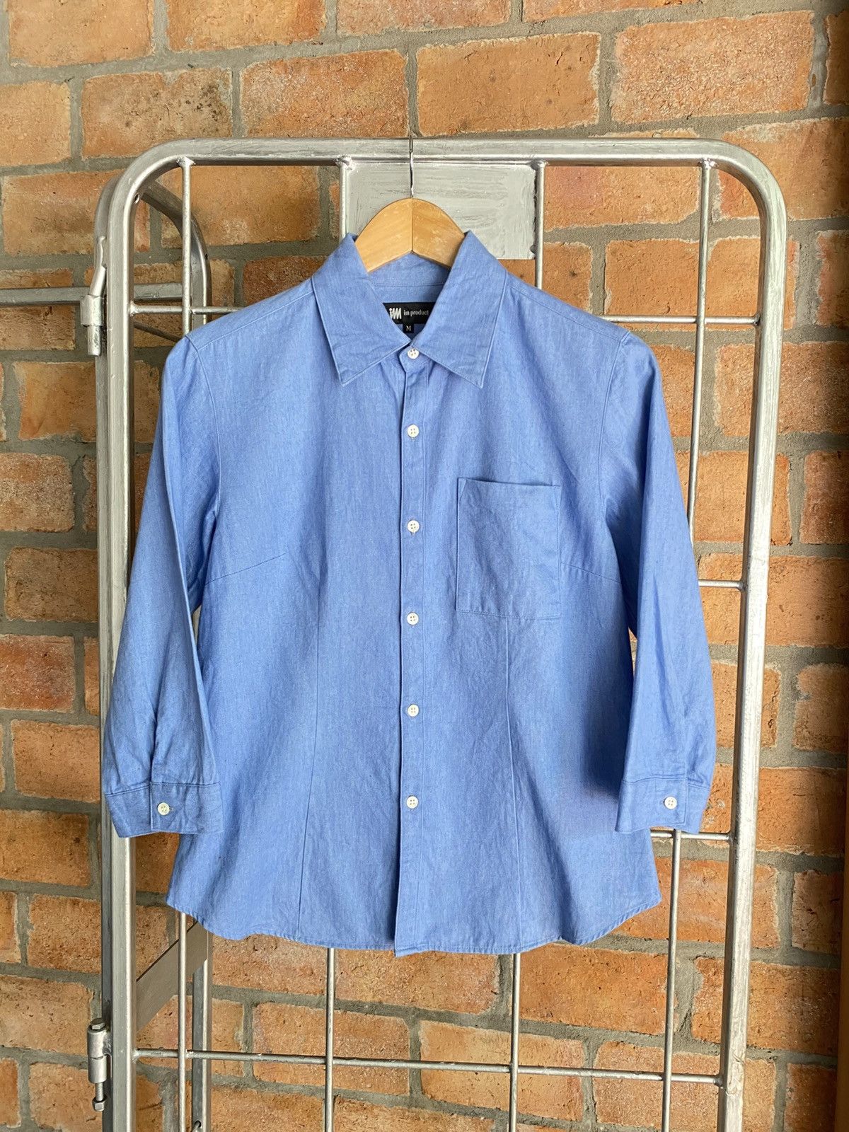Issey Miyake IM product Soft Blue Denim Shirt Size M / US 6-8 / IT 42-44 - 1 Thumbnail