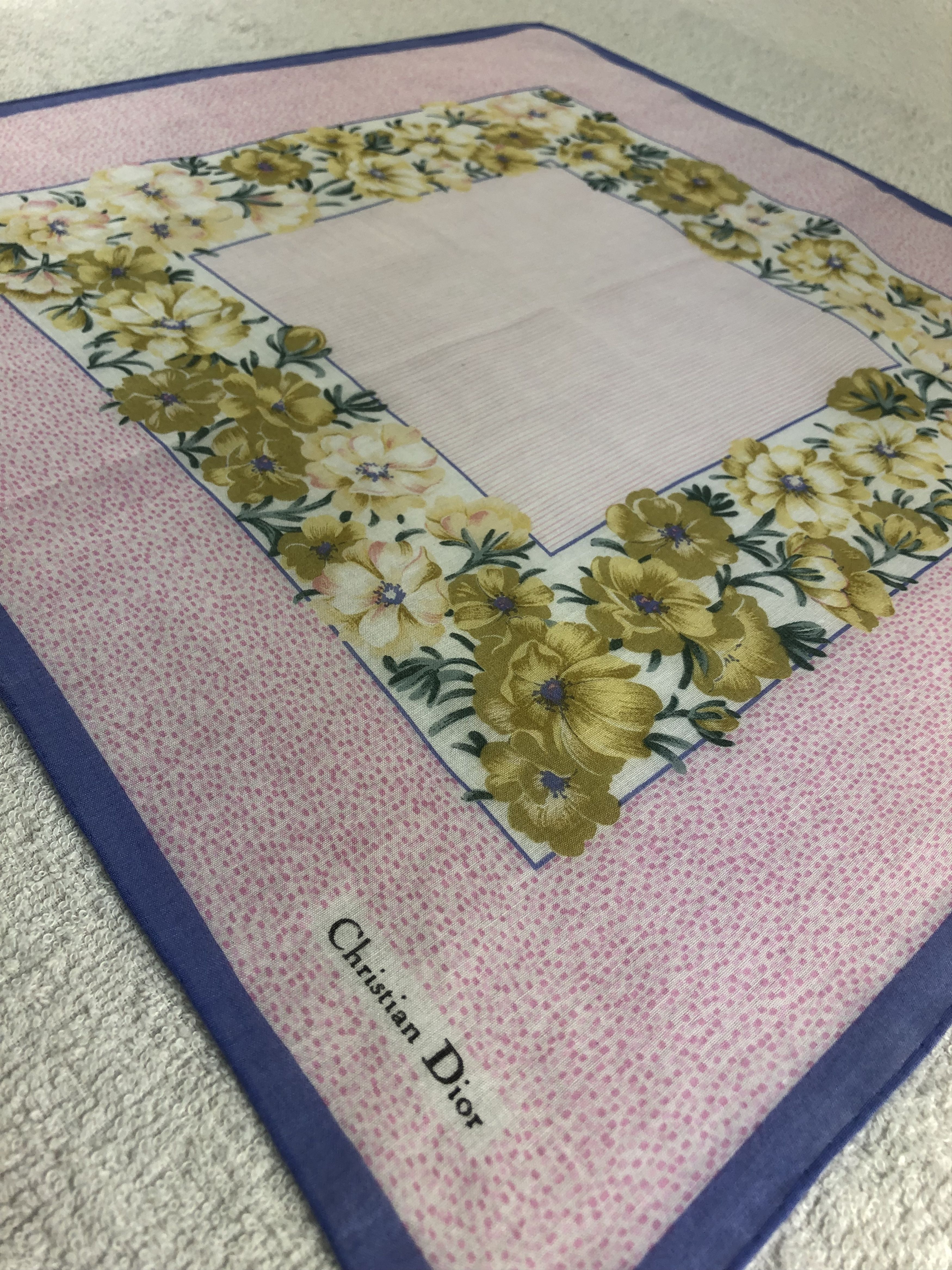 Vintage Christian Dior Handkerchief / Bandana / Neckerchief C279 Size ONE SIZE - 4 Thumbnail