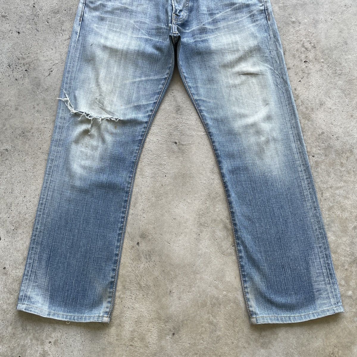 Edwin Vintage Edwin 503 Straight Faded Distressed Jeans Pants W32 Size US 32 / EU 48 - 4 Thumbnail