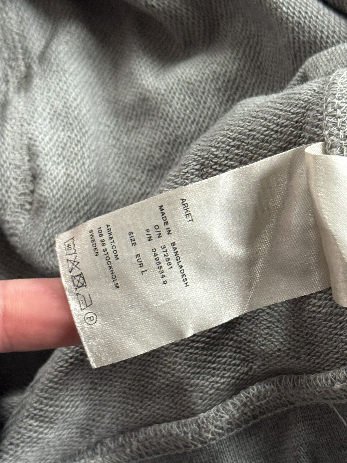 Arket Arket L/size basic gray hoodie hooded sweatshirt jumper Size US L / EU 52-54 / 3 - 8 Thumbnail