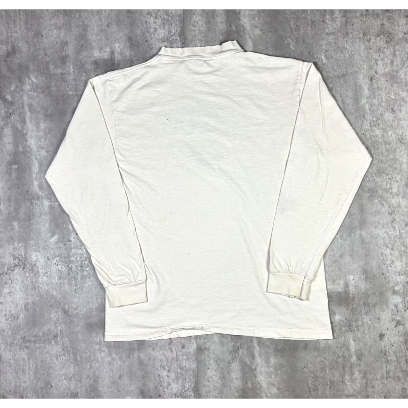 Vintage VINTAGE Custom Screen Printing Promo Art T Shirt Long Sleeve Adult Medium 90s White Nike? Size US M / EU 48-50 / 2 - 2 Thumbnail