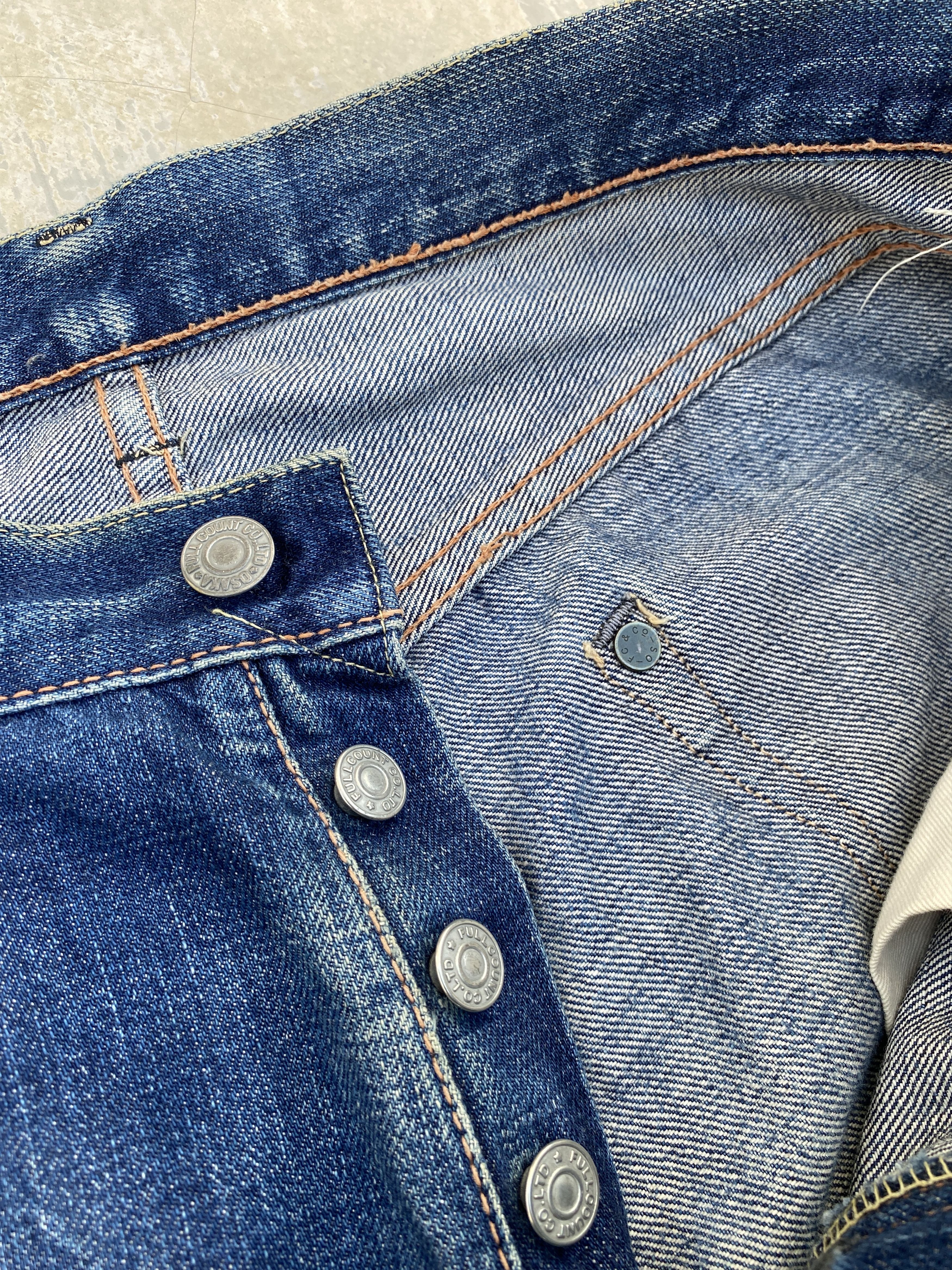 Full Count & Co. × Japanese Brand Fullcount Lot 0105 Selvedge Jeans Size US 30 / EU 46 - 11 Thumbnail